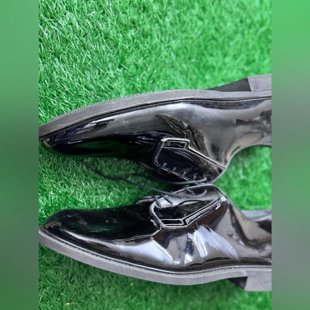 Bates‎ Men's Black Leather Dress Shoes Size 12D